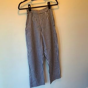 Posse High-Waisted Gingham Trousers